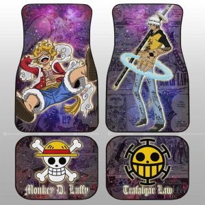 Luffy And Law Car Floor Mats Custom Car Accessories Manga Galaxy Style