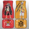 Luffy And Law Car Floor Mats Custom One Piece Red Anime Car Accessories