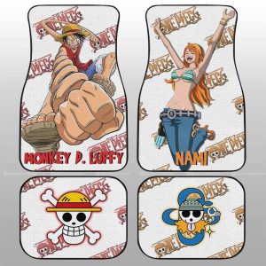 Luffy And Nami Car Floor Mats Custom