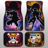 Luffy And Nami Car Floor Mats Custom One Piece Anime Silhouette Style