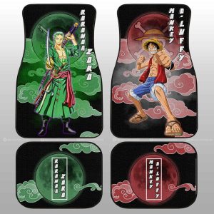 Luffy And Zoro Car Floor Mats Custom For Fans