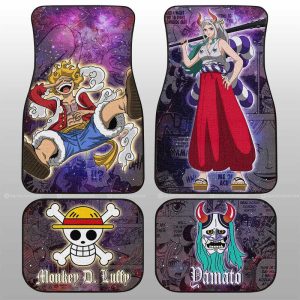 Luffy and Yamato Car Floor Mats Custom Car Accessories