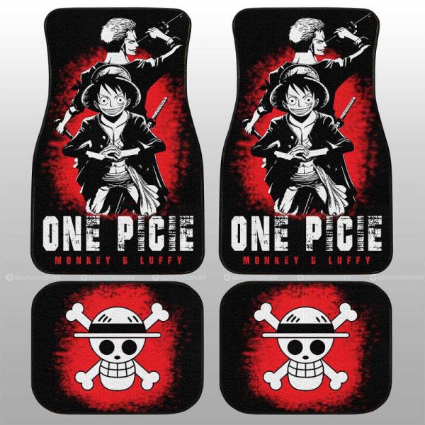 Luffy x Zoro Car Floor Mats Custom One Piece Anime Car Accessories