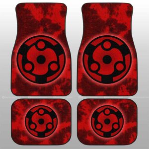 Madara Eternal Mangekyo Sharingan Car Floor Mats Custom Tie Dye Style