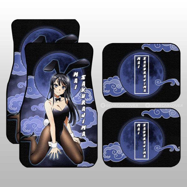 Mai Sakurajima Car Floor Mats Custom Bunny Girl Senpai Car Accessories For Fans