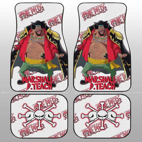 Marshall D. Teach Car Floor Mats Custom One Piece Anime