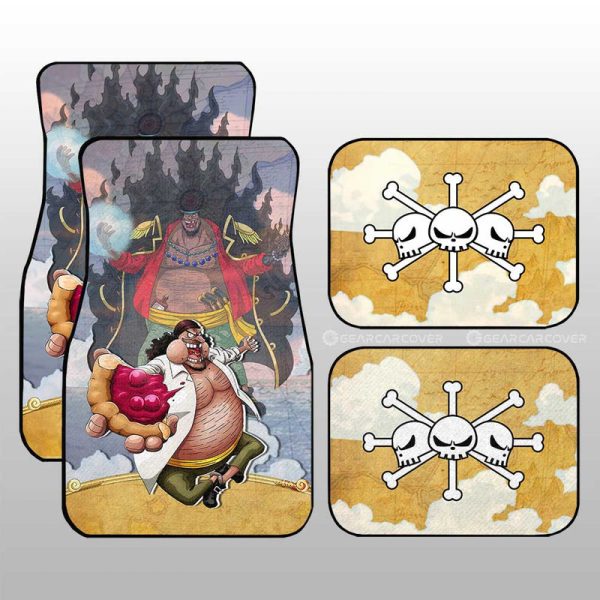 Marshall D. Teach Car Floor Mats Custom One Piece Map Car Accessories For Anime Fans