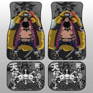 Marshall D. Teach Film Red Car Floor Mats Custom One Piece Anime Car Accessories