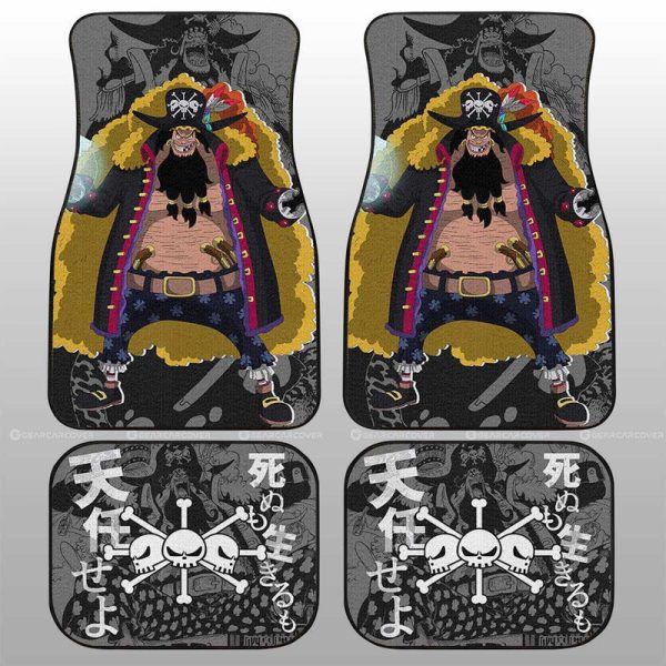 Marshall D. Teach Film Red Car Floor Mats Custom One Piece Anime Car Accessories