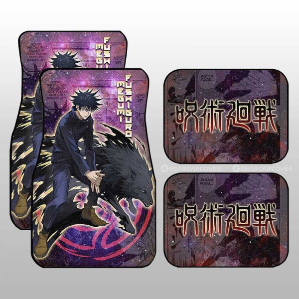 Megumi Fushiguro Car Floor Mats Custom Galaxy Manga Style