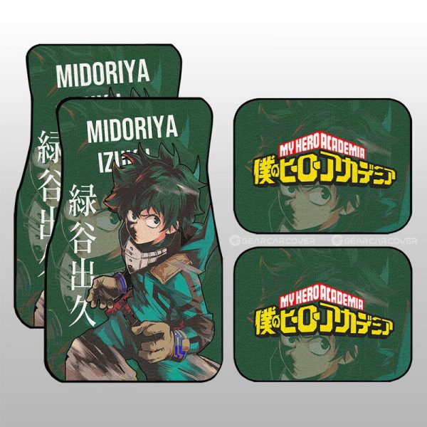 Midoriya Izuku Car Floor Mats Custom Car Accessories For Fans