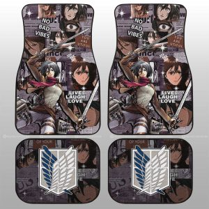 Mikasa Ackerman Car Floor Mats Custom Car Interior Accessories