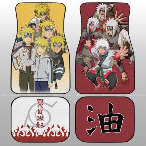 Minato And Jiraiya Car Floor Mats Custom Anime Car Accessories