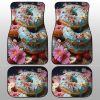 Mint Donuts Mix Flowers Car Floor Mats Custom Girly Pattern Car Accessories