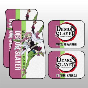 Mitsuri Kanroji Car Floor Mats Custom Demon Slayer Car Accessories For Anime Fans