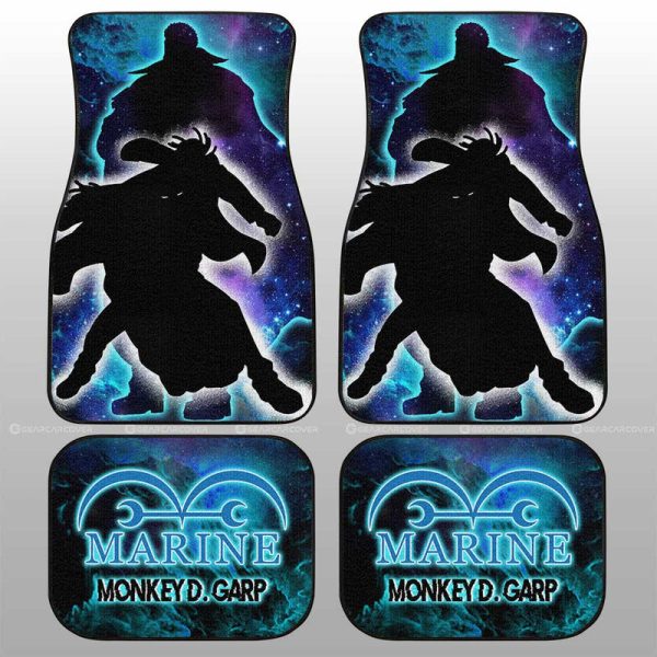 Monkey D. Garp Car Floor Mats Custom One Piece Anime Silhouette Style