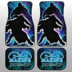 Monkey D. Garp Car Floor Mats Custom Silhouette Style