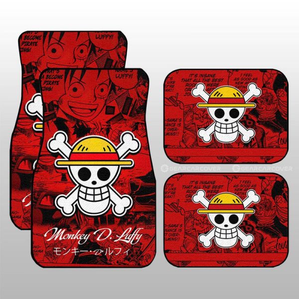 Monkey D. Luffy Car Floor Mats Custom Manga For Fans Car Accessories