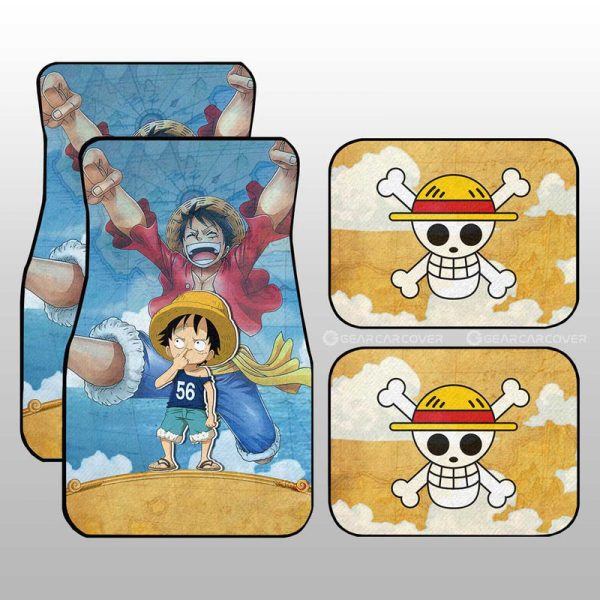 Monkey D. Luffy Car Floor Mats Custom Map Car Accessories