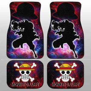 Monkey D. Luffy Car Floor Mats Custom One Piece Anime Silhouette Style