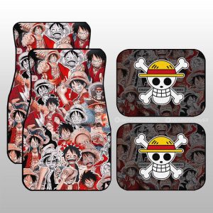 Monkey D. Luffy Funny Car Floor Mats Custom Anime Car Accessories For One Piece Fans