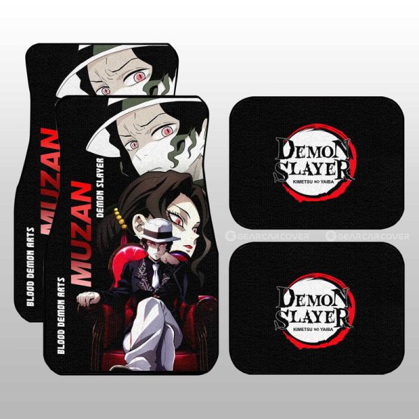 Muzan Car Floor Mats Custom Demon Slayer Anime