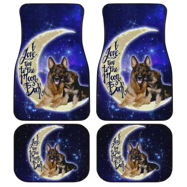 My Friend German Shepherd Car Floor Mats Custom I Love You To The Moon And Back Galaxy Car Accessories