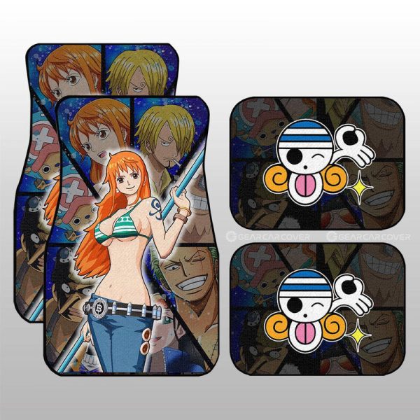 Nami Car Floor Mats Custom One Piece Anime Car Interior Accessories