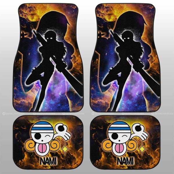 Nami Car Floor Mats Custom One Piece Anime Silhouette Style