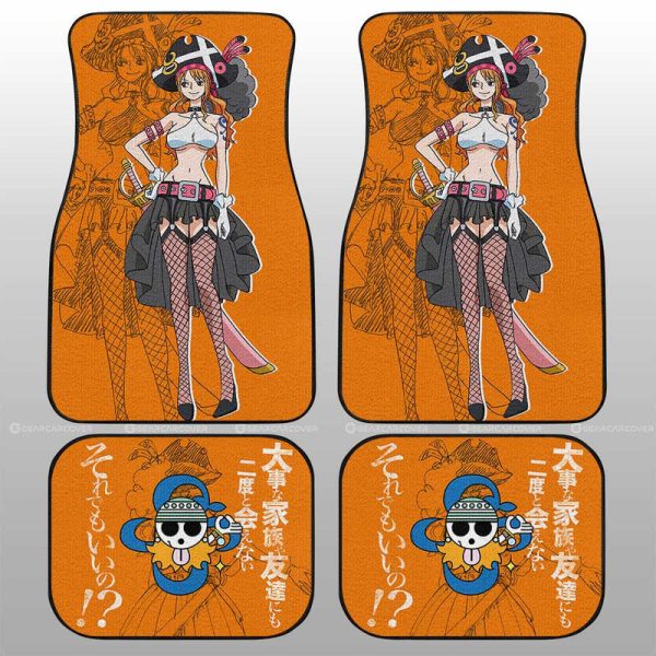 Nami Film Red Car Floor Mats Custom One Piece Anime Car Accessories