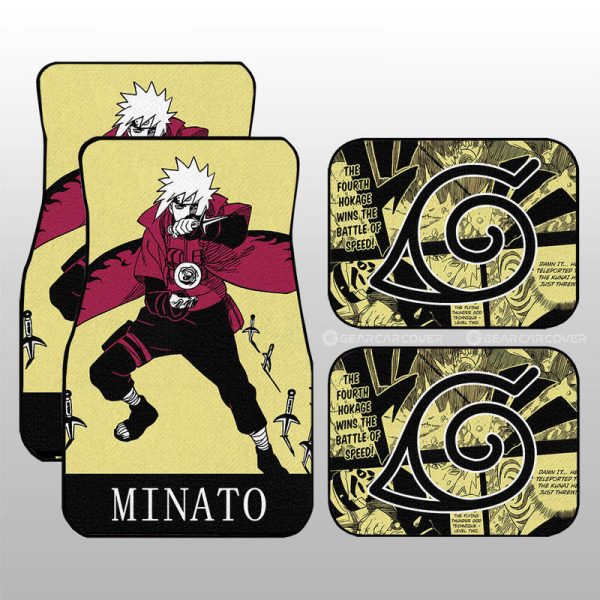 Namikaze Minato Car Floor Mats Custom Car Accessories Manga Color Style