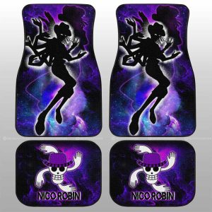 Nico Robin Car Floor Mats Custom One Piece Anime Silhouette Style