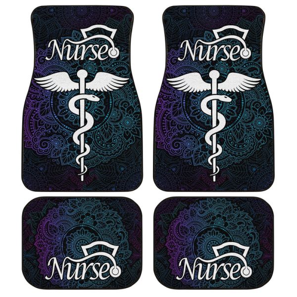 Nurse Car Floor Mats Custom Mandala Car Accessories