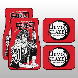 Obanai Iguro Car Floor Mats Custom Car Accessories Manga Style For Fans