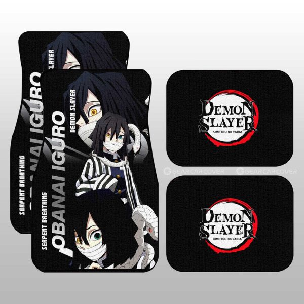 Obanai Iguro Car Floor Mats Custom Demon Slayer Anime