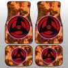 Obito Mangekyo Sharingan Car Floor Mats Custom Anime Tie Dye Style