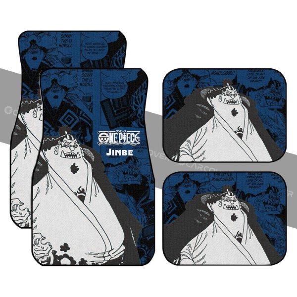 One Piece Jinbe Car Floor Mats Custom Anime Mix Manga Car Interior Accessories