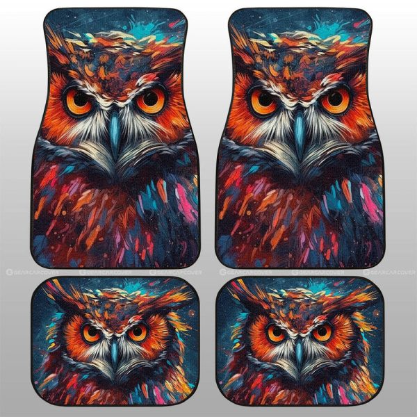 Owl Colorful Car Floor Mats Custom Car Accessories