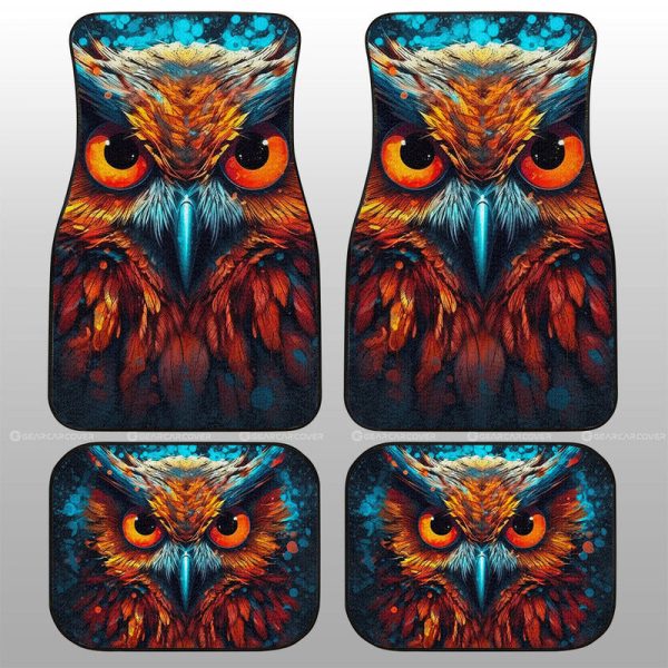 Owl Colorful Car Floor Mats Custom Car Accessories