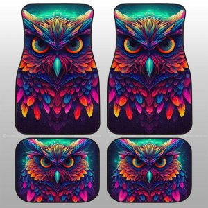 Owl Colorful Car Floor Mats Custom Car Accessories