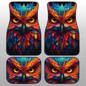 Owl Colorful Car Floor Mats Custom Car Accessories