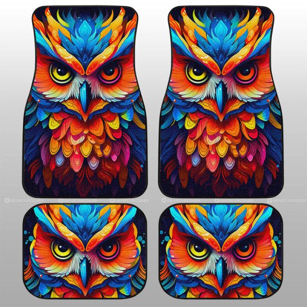 Owl Colorful Car Floor Mats Custom Car Accessories