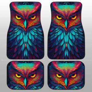 Owl Colorful Car Floor Mats Custom Car Accessories