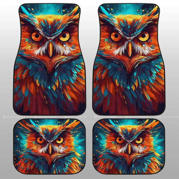 Owl Colorful Car Floor Mats Custom Car Accessories