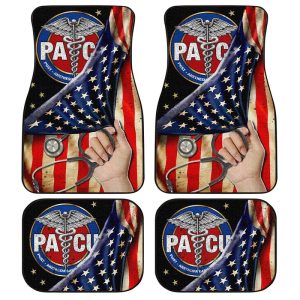 PACU Nurse Car Floor Mats Custom American Flag Car Accessories For PACU Nurse