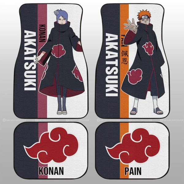 Pain And Konan Car Floor Mats Custom Anime Car Accessories For Fans