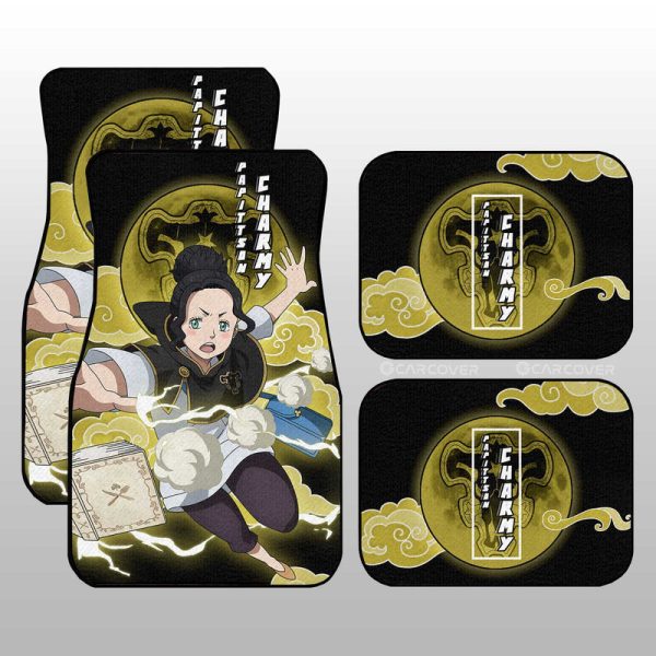 Papittson Charmy Car Floor Mats Custom Black Clover Anime Car Accessories