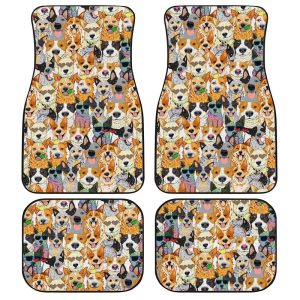 Pattern Dog Face Car Floor Mats Custom Dog Car Accessories