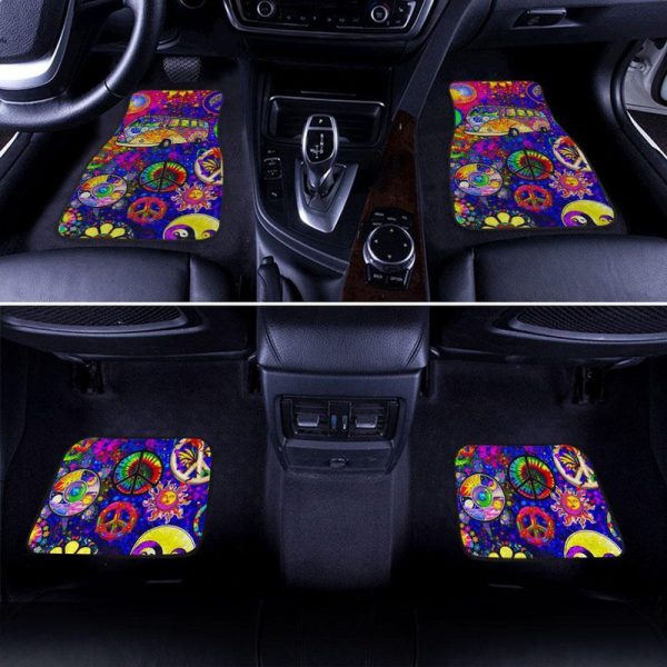 Peace Signs Car Floor Mats Pattern Custom Colorful Car Accessories