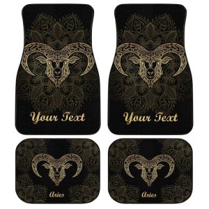 Personalized Aries Car Floor Mats Custom Zodiac Sign Car Accessories